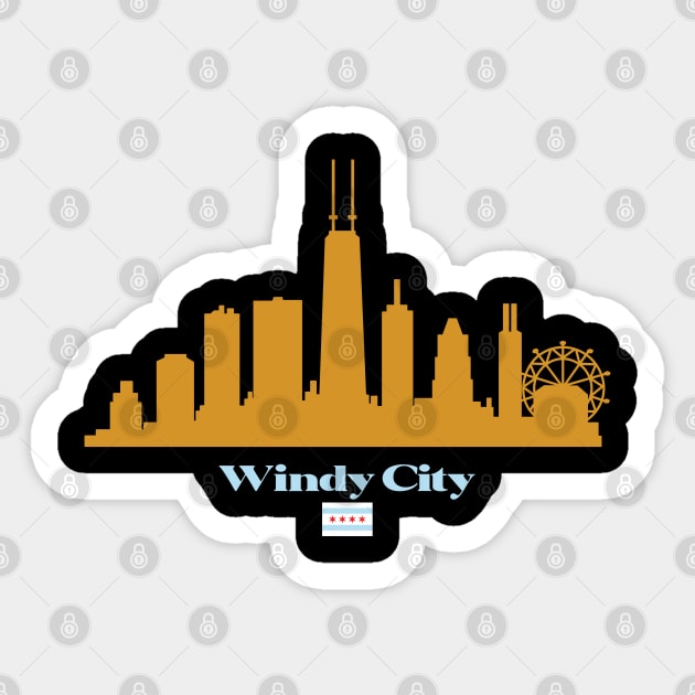 Chicago- Windy City Sticker by FCCT Graphics